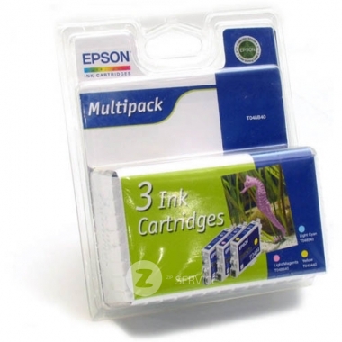 Картридж T048T40 (C13T048B40100) комплект (LC,LM,Y) для Epson Stylus Photo R200/RX500