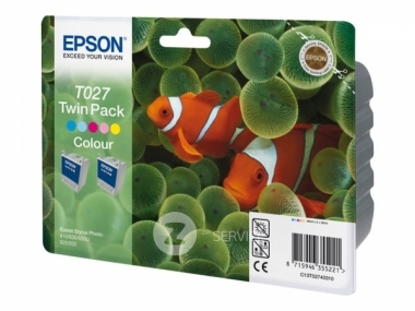 Картридж T027 (C13T02740310) цветной (2 шт.) для Epson Stylus Photo 810