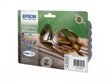 Картридж T043&T044 (C13T04324010) комплект (C, M, Y, BK) для Epson Stylus Photo C84/86