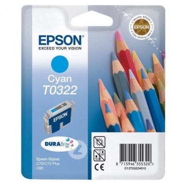Картридж T0322 (C13T03224010) голубой для Epson Stylus Photo C70/80