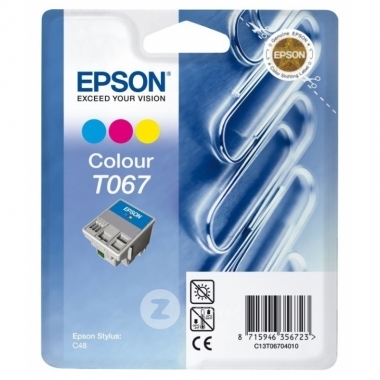 Картридж T067 (C13t06704010) цветной (C, M, Y) для Epson Stylus Photo C48