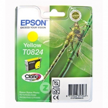 Картридж T0824 (C13T11244A10) жёлтый для Epson Stylus Photo R270