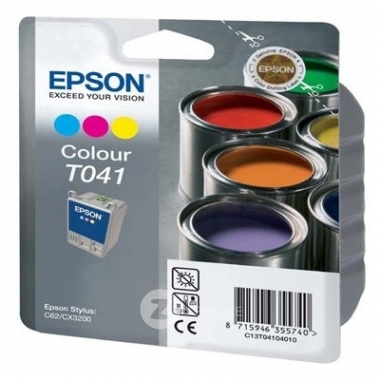 Картридж T041 (C13T04104010) цветной (C, M, Y) для Epson Stylus Photo C62